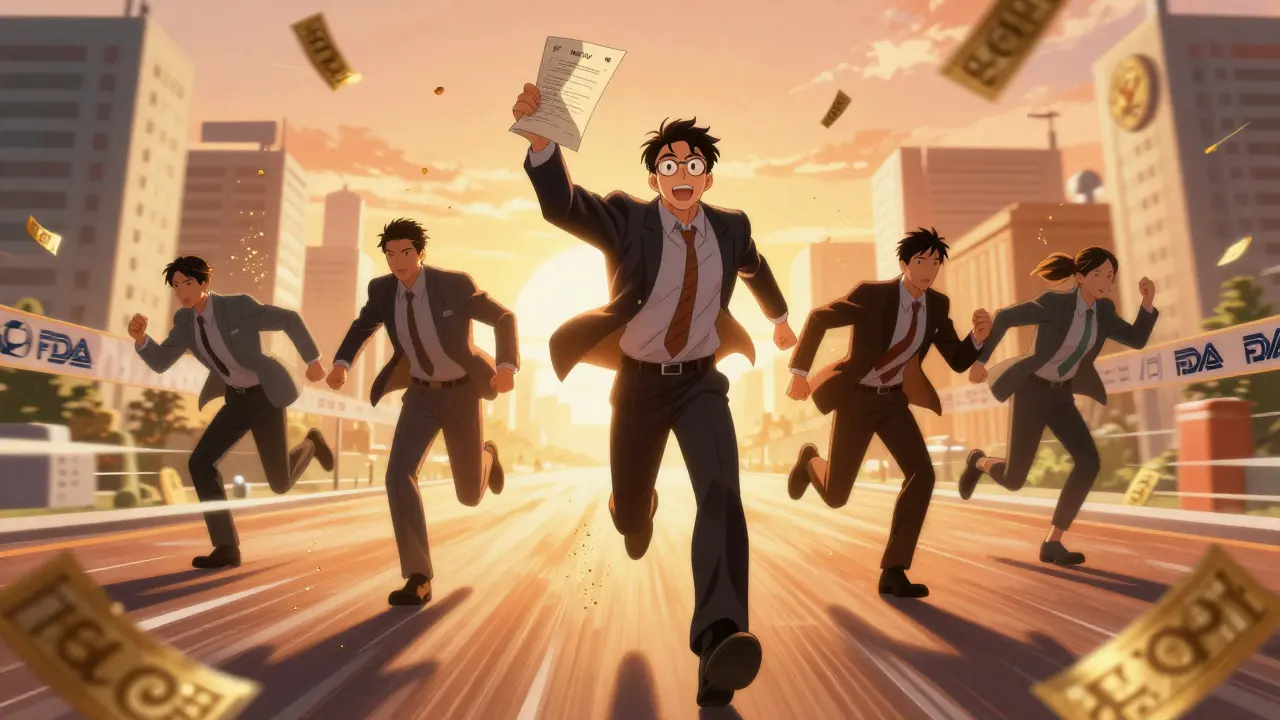 Generic companies race for 180-day market exclusivity prize